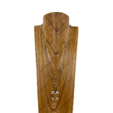 NKY260530-04-COPPER            24'' Copper metal chain with horse bite pendent Necklace