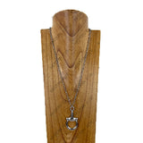 NKY260530-04-COPPER            24'' Copper metal chain with horse bite pendent Necklace