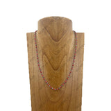 NKY260710-04               21'' silver Navajo pearl with red rice shape coral beads Necklace