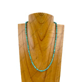 NKZ030524-28              16 inches 4mm roundel blue turquoise stone beads Necklace