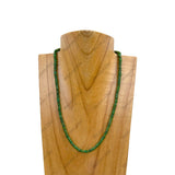 NKZ030524-31                         16 inches 4mm green heishi disc turquoise stone beads Necklace