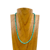 NKZ030524-32                       16 inches 4mm blue heishi disc turquoise stone beads Necklace