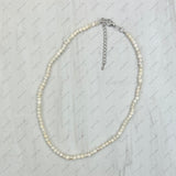 NKZ030524-50                   15 Inches long cream white pearl beads Necklace
