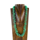 NKZ220905-03    23-inch Nature light green flat stone necklace