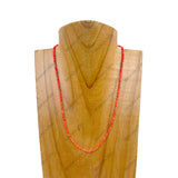 NKZ230825-02                  16-inch long 3mm red coral beads Necklace