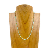 NKZ230825-03            15-inch long 3mm face cut jasper beads Necklace