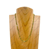 NKZ230825-06           15'' long 3mm face cut jasper beads Necklace
