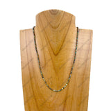 NKZ230825-08          15'' long 3mm face cut jasper beads Necklace