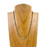 NKZ230825-11          15'' long 3mm face cut jasper beads Necklace