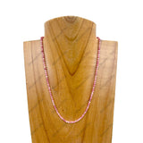 NKZ230825-12         15'' long 3mm face cut jasper beads Necklace