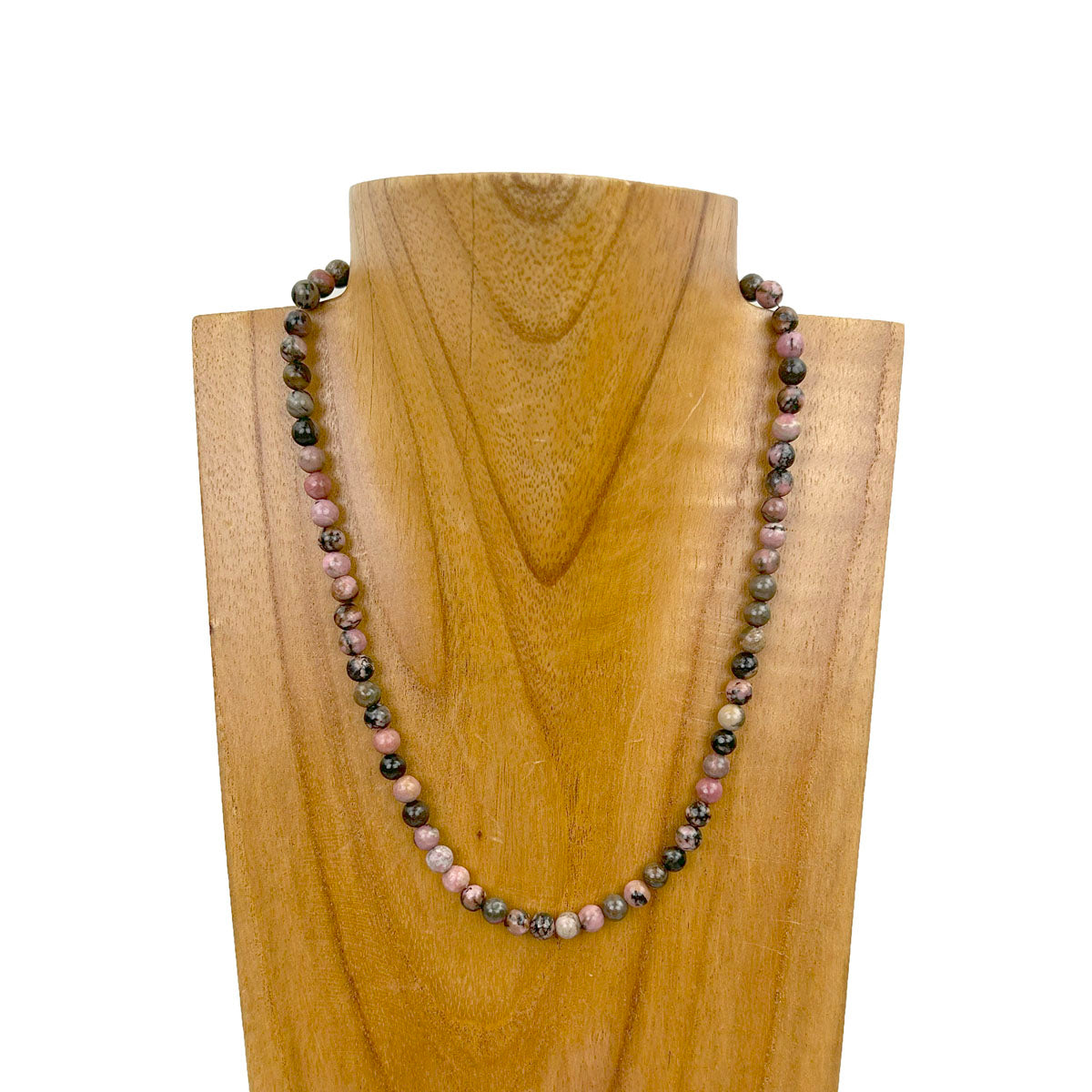 NKZ231115-82                                 16 inches round dark brown jasper stone beads Necklace