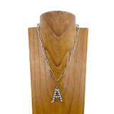 NKZ231125A-01                       20 inches silver metal chain with blue turquoise stone letter A Necklace