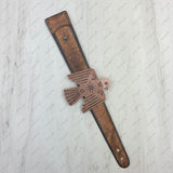 NKZ231226-01            Brown leather with silver metal eagle bracelet