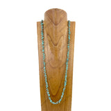 NKZ240312-14                     40 inches flat blue turquoise stone nuggets Necklace