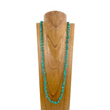 NKZ240312-15                    40 inches flat green turquoise stone nuggets Necklace