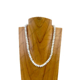 NKZ240312-16                   15 inches blue turquoise abacus beads Necklace