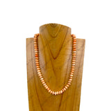 NKZ240312-16                   15 inches blue turquoise abacus beads Necklace