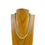 NKZ240312-26               15 inches light green heishi disc turquoise stone Necklace&nbsp;