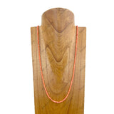 NKZ240520-02                         33 inches 4mm orange coral beads Necklace