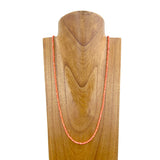 NKZ240520-02                         33 inches 4mm orange coral beads Necklace