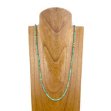 NKZ240520-08                    33 inches 4mm light green turquoise stone beads Necklace