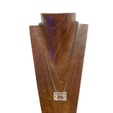 NKZ250554-01                    21'' L silver metal chain with western ''COWBOYS'' picture pendent Necklace