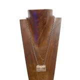 NKZ250554-01                    21'' L silver metal chain with western ''COWBOYS'' picture pendent Necklace