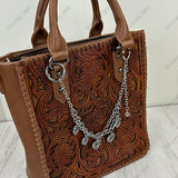 PC260418-05              12'' Silver metal chain with heart charms Purse chain