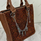 PC260418-07            12'' Silver metal chain with feather charms Purse chain