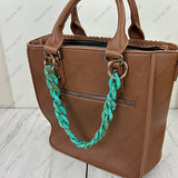 PC260418-20             13'' Blue resin Purse chain