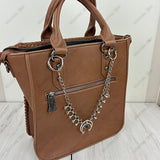 PC260629-08             Silver metal chain with black stone squash blossom adjustable Purse chain