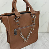 PC260629-12            Silver metal chain with white stone squash blossom adjustable Purse chain