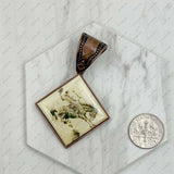 PD231210CP-67                               Copper metal square cowboy pendent