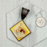 PD231210CP-67                               Copper metal square cowboy pendent