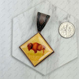 PD231210CP-67                               Copper metal square cowboy pendent