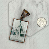 PD231210CP-85                              Copper metal triangle cowboy pendent