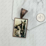 PD231210CP-85                              Copper metal triangle cowboy pendent