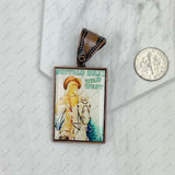 PD231210SL-91                         Silver metal triangle buffalo bill pendent