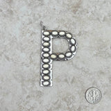 PDS230703P-PINK	Silver with pink stone letter P pendant