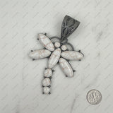 PDS230813-01       Silver with blue turquoise stone dragonfly pendant