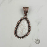 PDS230813-20                     Copper with blue turquoise stone teardrop pendant