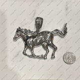 PDS251014-01-SILVER           Silver color running horse Pendent