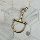 PDS260320-01-COPPER                    Large Copper metal western horse bite Pendant