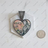 PDZ250906-01-COPPER                    50mm Western copper-plated heart Pendent