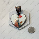 PDZ250906-02-COPPER             50mm Western copper-plated heart Pendent