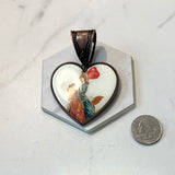 PDZ250906-02-COPPER             50mm Western copper-plated heart Pendent