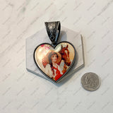 PDZ250906-03-COPPER            50mm Western copper-plated heart Pendent