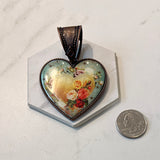 PDZ250906-04-COPPER            50mm Western copper-plated heart Pendent