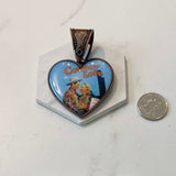 PDZ250906-06-COPPER            50mm Western copper-plated heart Pendent