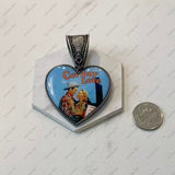 PDZ250906-06-COPPER            50mm Western copper-plated heart Pendent
